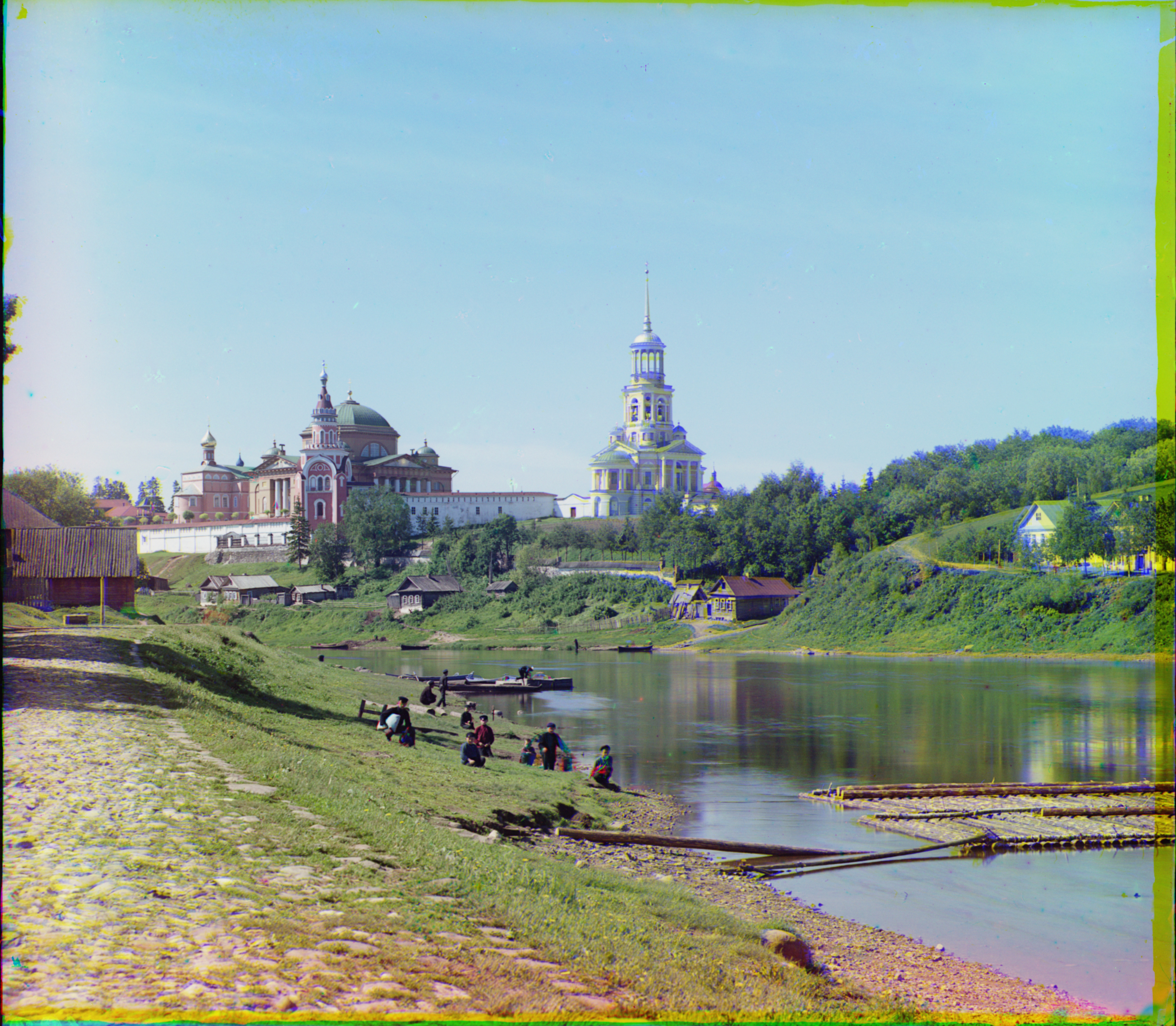 Борисоглебский монастырь на исторической фотографии Прокудина-Горского